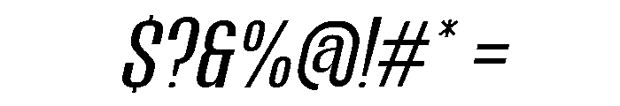 Hierarkie Slanted Font OTHER CHARS