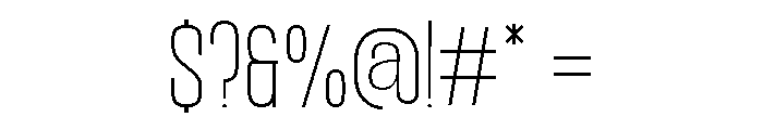 Hierarkie Thin Font OTHER CHARS