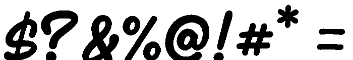 High Blast Font OTHER CHARS