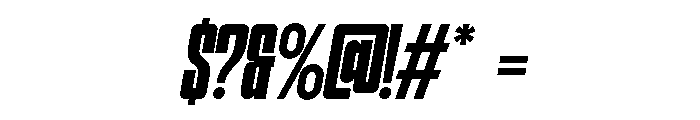 Hightone-BoldItalic Font OTHER CHARS