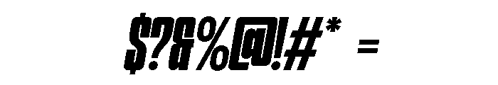 Hightone-ExtraBoldItalic Font OTHER CHARS