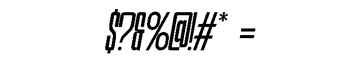 Hightone-ExtraLightItalic Font OTHER CHARS