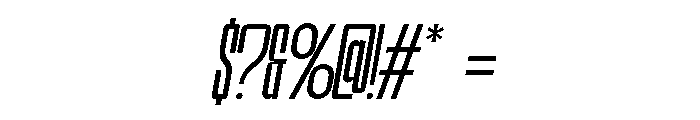 Hightone  Thin Italic Font OTHER CHARS