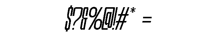 Hightone-ThinItalic Font OTHER CHARS