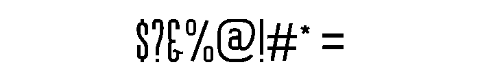 Highway Narrow Font OTHER CHARS