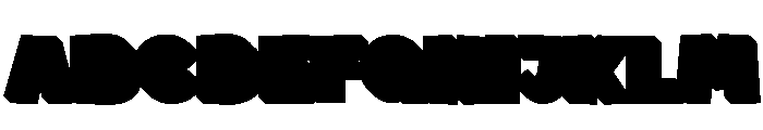 Hindira Extrude Regular Font UPPERCASE
