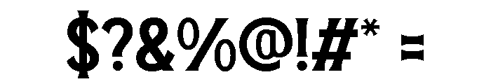 Hinroda Regular Font OTHER CHARS