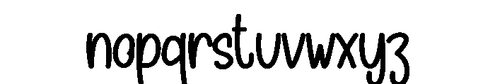 History January Font LOWERCASE