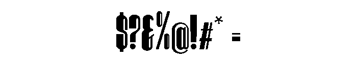 Hitrogent ExtBd UltCond Font OTHER CHARS