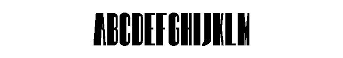 Hitrogent ExtBd UltCond Font UPPERCASE