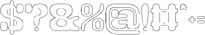 HIGH ENERGY-Hollow otf (400) Font OTHER CHARS