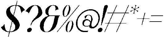 Hiback Italic ttf (400) Font OTHER CHARS