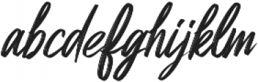 Hibrush Regular otf (400) Font LOWERCASE