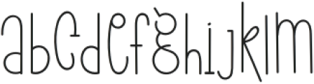 Hickaboy Regular otf (400) Font LOWERCASE