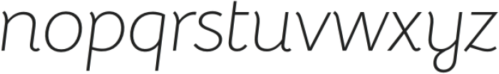 Hidal Thin Italic otf (100) Font LOWERCASE