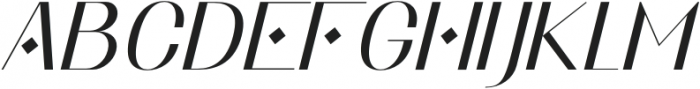Hidden Gems Regular Italic otf (400) Font UPPERCASE