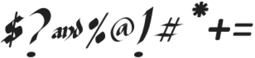 Hiden Italic otf (400) Font OTHER CHARS