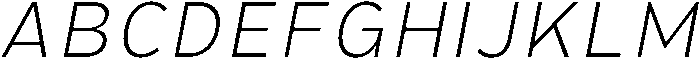 Hidophin Extra Light Italic otf (200) Font UPPERCASE