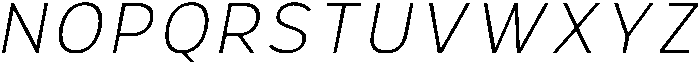 Hidophin Extra Light Italic otf (200) Font UPPERCASE