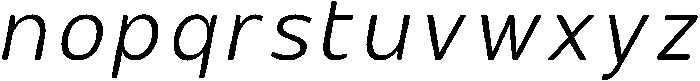 Hidophin Light Italic otf (300) Font LOWERCASE