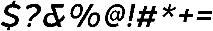 Hidophin Medium Italic otf (500) Font OTHER CHARS