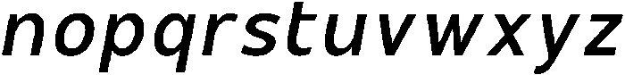 Hidophin Medium Italic otf (500) Font LOWERCASE