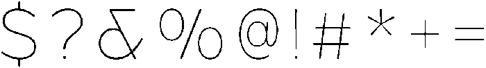 Hidophin Thin otf (100) Font OTHER CHARS