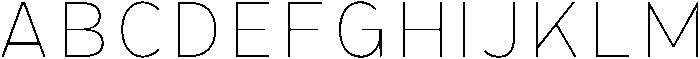 Hidophin Thin otf (100) Font UPPERCASE