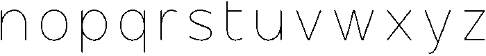 Hidophin Thin otf (100) Font LOWERCASE