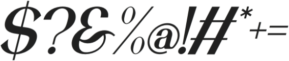 Hiemalitty Italic otf (400) Font OTHER CHARS