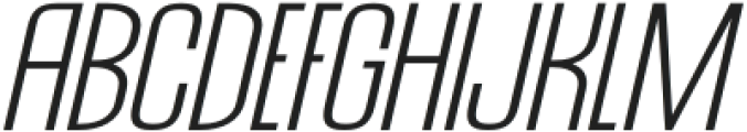 Hierarkie Extra Light Slanted otf (200) Font UPPERCASE