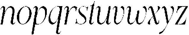 Higedra Romeni italic otf (400) Font LOWERCASE
