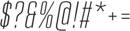 Higgs XLight Italic otf (300) Font OTHER CHARS
