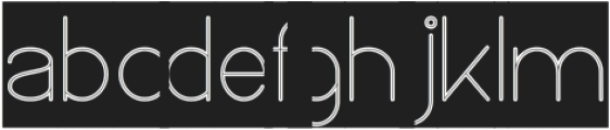 High Thin Light-Hollow-Inverse otf (100) Font LOWERCASE