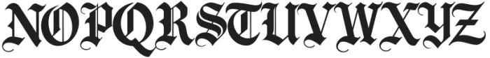 Highborne Blackletter Regular otf (900) Font UPPERCASE
