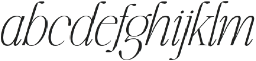 Highhope Thin Italic otf (100) Font LOWERCASE