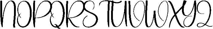 Highland Regular otf (400) Font UPPERCASE