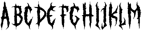 Highlands Regular otf (400) Font UPPERCASE