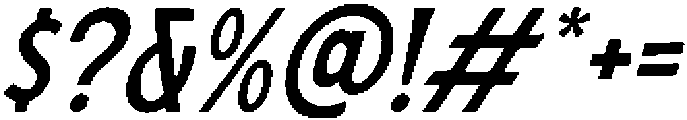 Highmark Rough Italic Italic Italic otf (400) Font OTHER CHARS