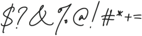 Hilanda Signature Regular otf (400) Font OTHER CHARS