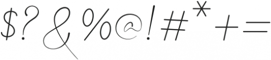 Hillonest Signature Regular otf (400) Font OTHER CHARS