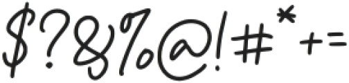 Hineda Signature Regular otf (400) Font OTHER CHARS