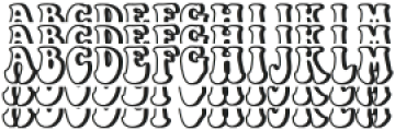 Hippy Hop Stacked otf (400) Font LOWERCASE
