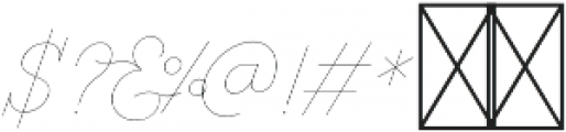 Hipster Script Thin otf (100) Font OTHER CHARS