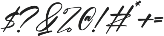 Hirarki Signature Italic otf (400) Font OTHER CHARS