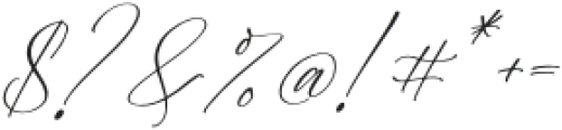 Hiratage Simplenta Italic otf (400) Font OTHER CHARS
