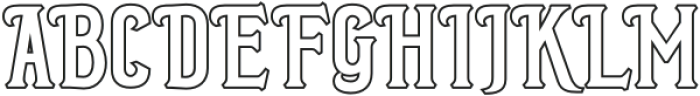 Hisberg Outline otf (400) Font UPPERCASE