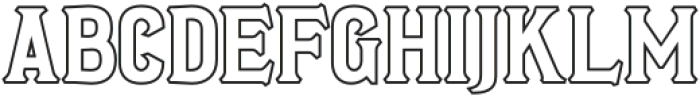 Hisberg Outline otf (400) Font LOWERCASE