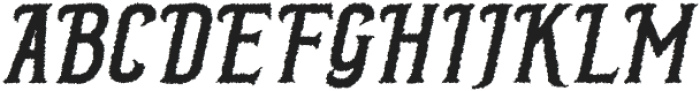 Hisberg Rough Italic otf (400) Font UPPERCASE
