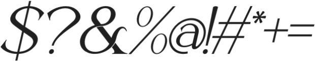 Hitorald Italic otf (400) Font OTHER CHARS